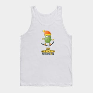 "Les Cornichons Font du Ski" (Les bronzés font du ski) - "The Pickles Are Skiing" Tank Top